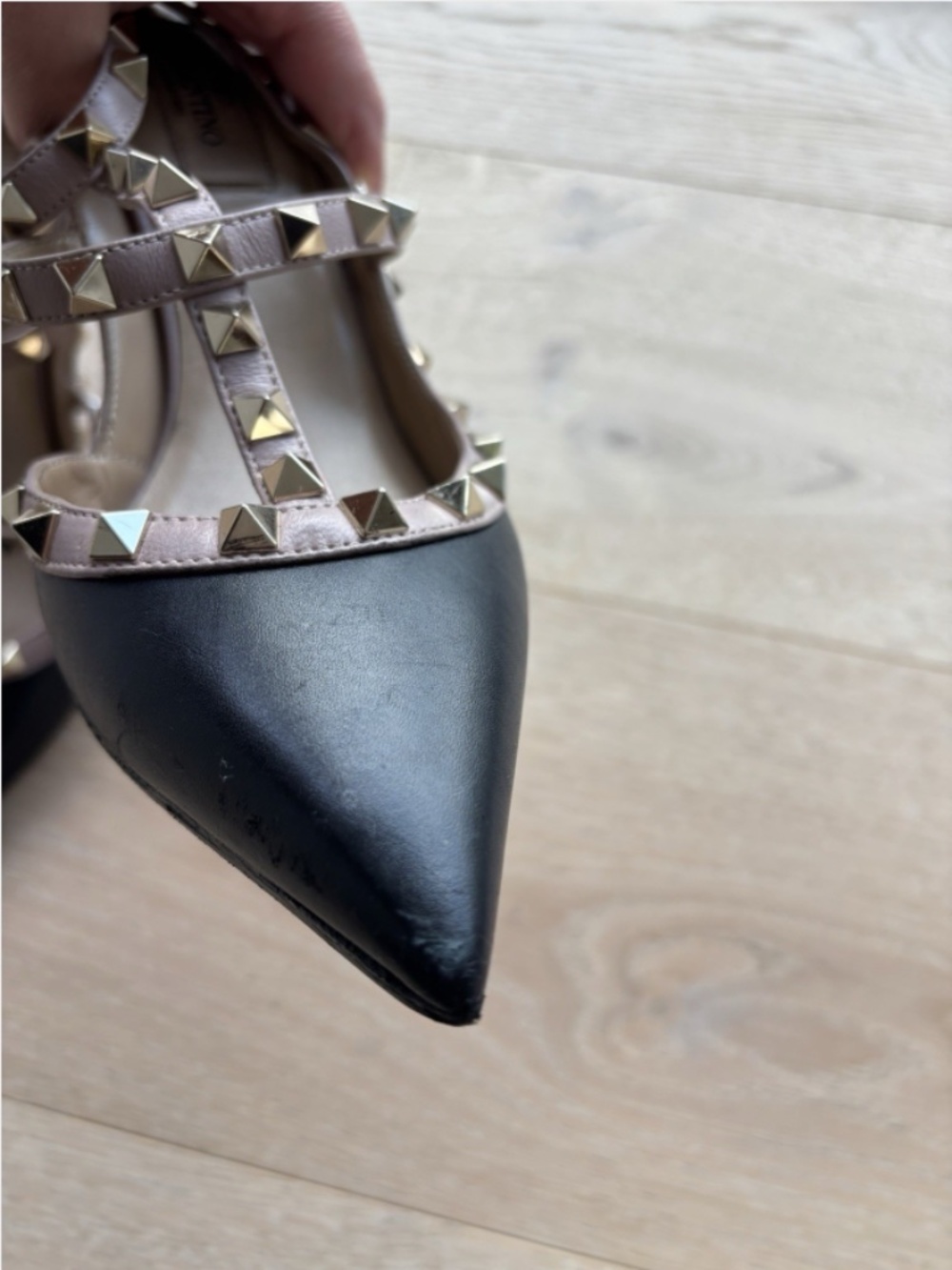 Valentino Black Rockstud Ankle Strap Pump Size 38, Authentic. - Picture 5 of 12